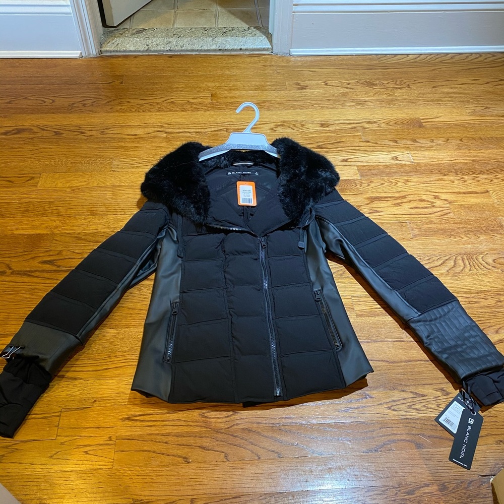 Blanc Noir Asym Moto Puffer